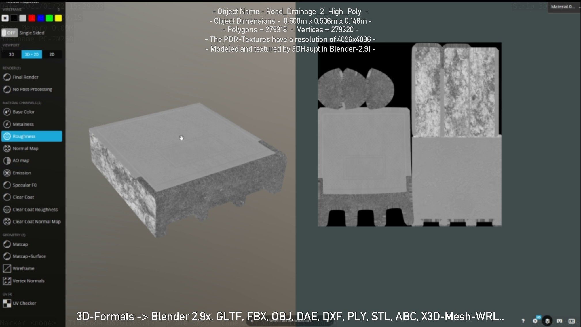 Road Drainage 2 High Poly Version 3D model_133