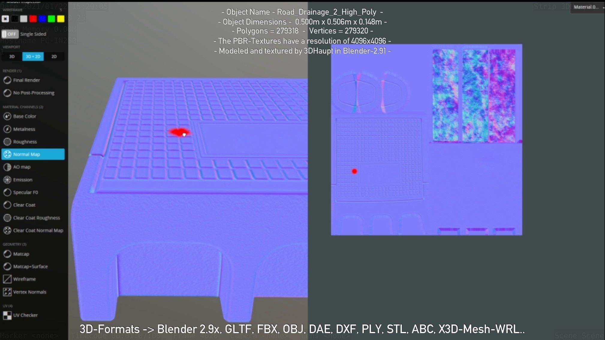Road Drainage 2 High Poly Version 3D model_93