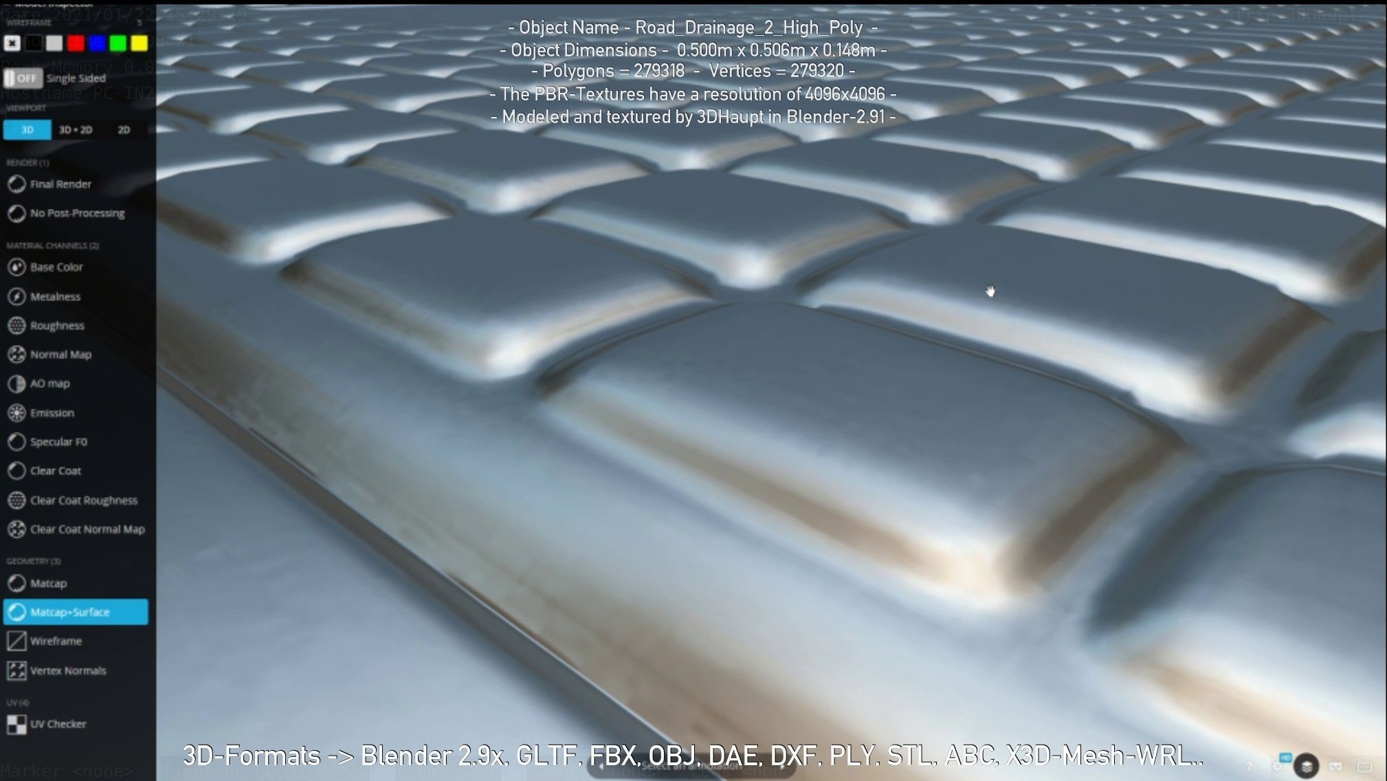 Road Drainage 2 High Poly Version 3D model_28