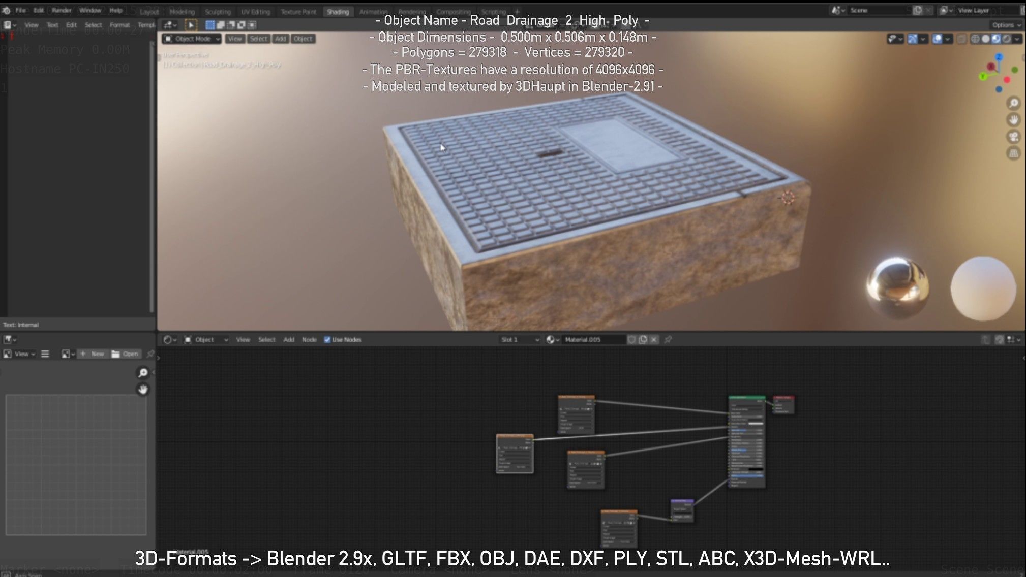 Road Drainage 2 High Poly Version 3D model_79