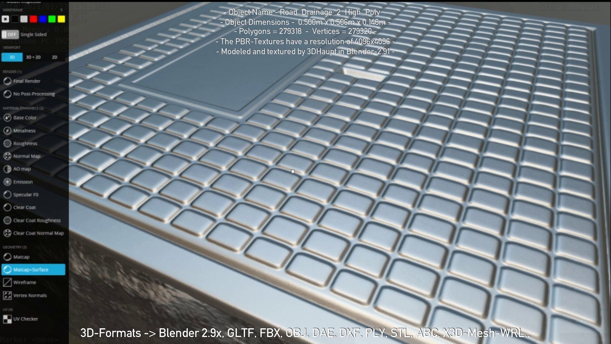 Road Drainage 2 High Poly Version 3D model_100