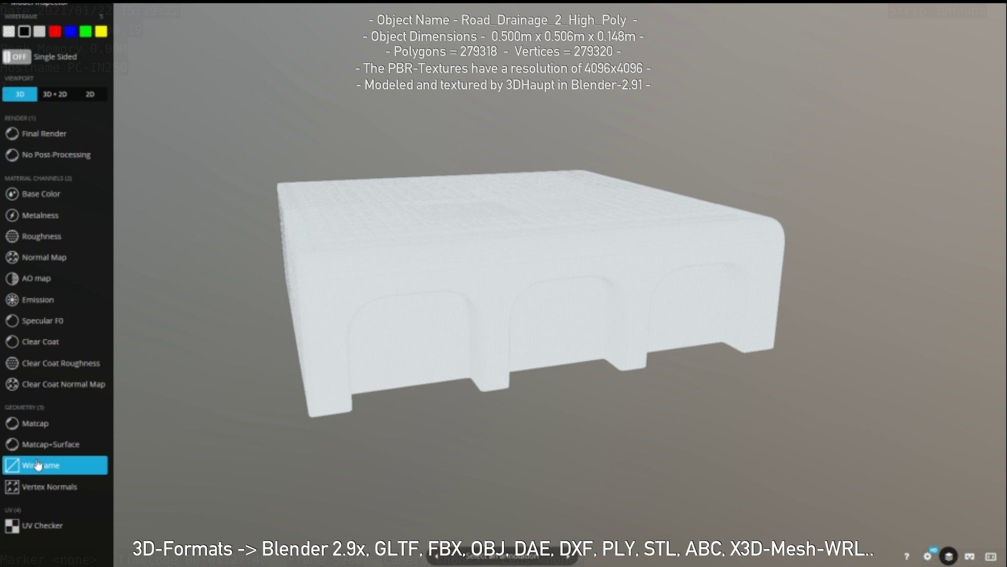 Road Drainage 2 High Poly Version 3D model_71