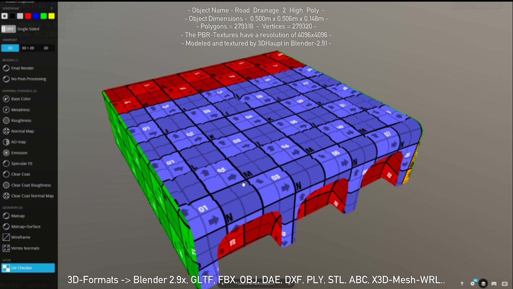 Road Drainage 2 High Poly Version 3D model_104