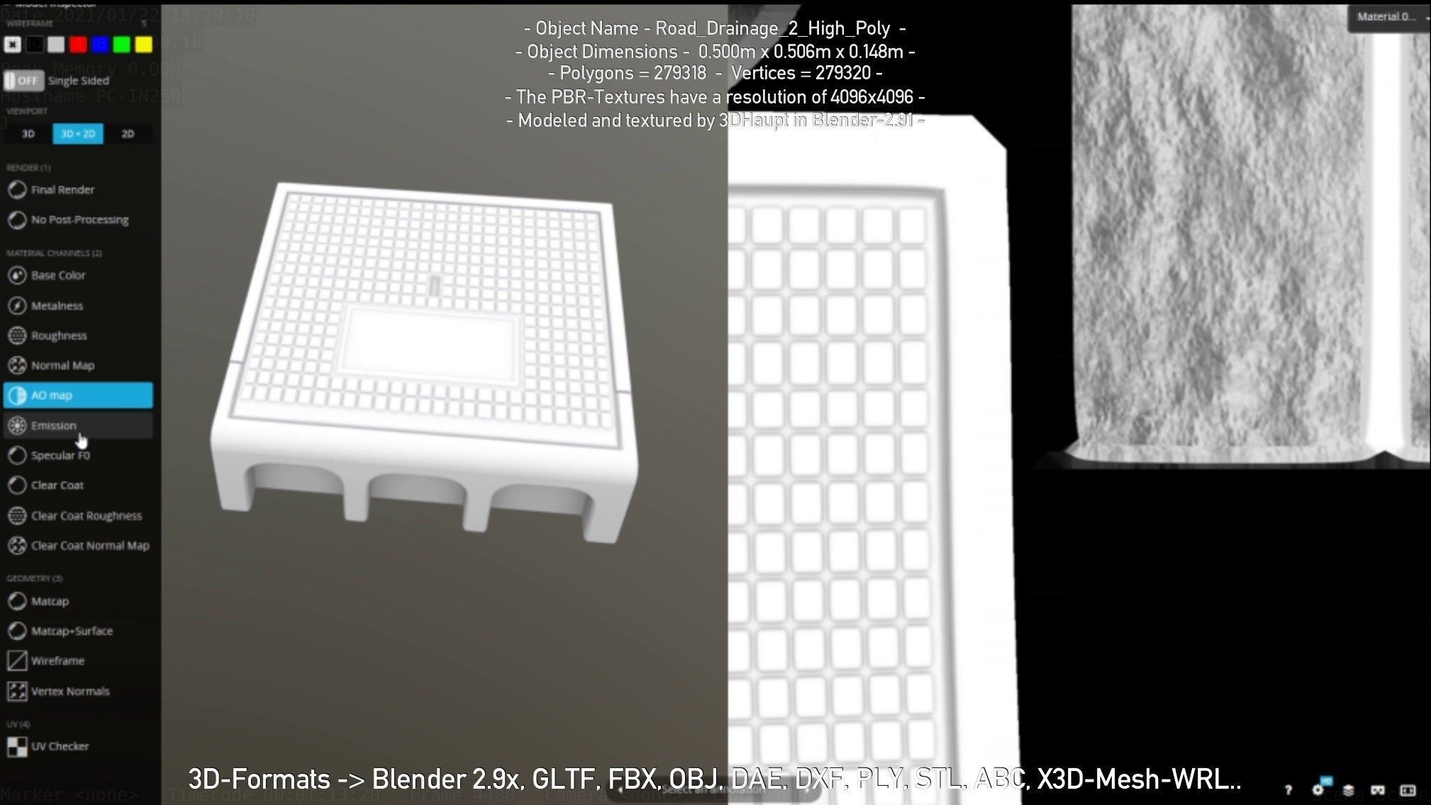 Road Drainage 2 High Poly Version 3D model_62