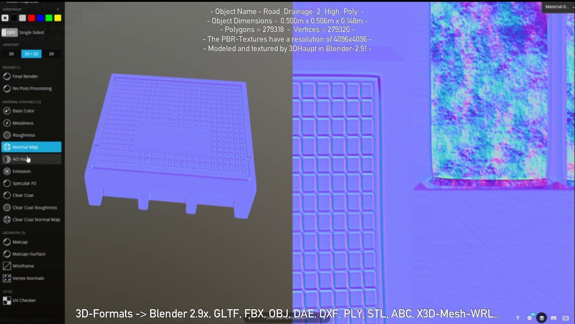 Road Drainage 2 High Poly Version 3D model_136