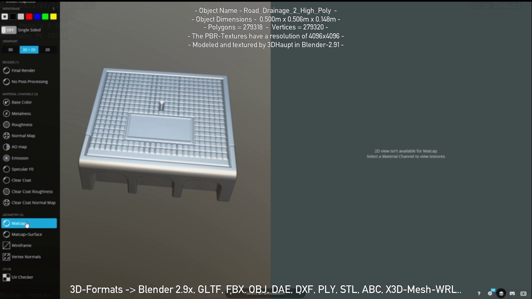 Road Drainage 2 High Poly Version 3D model_97