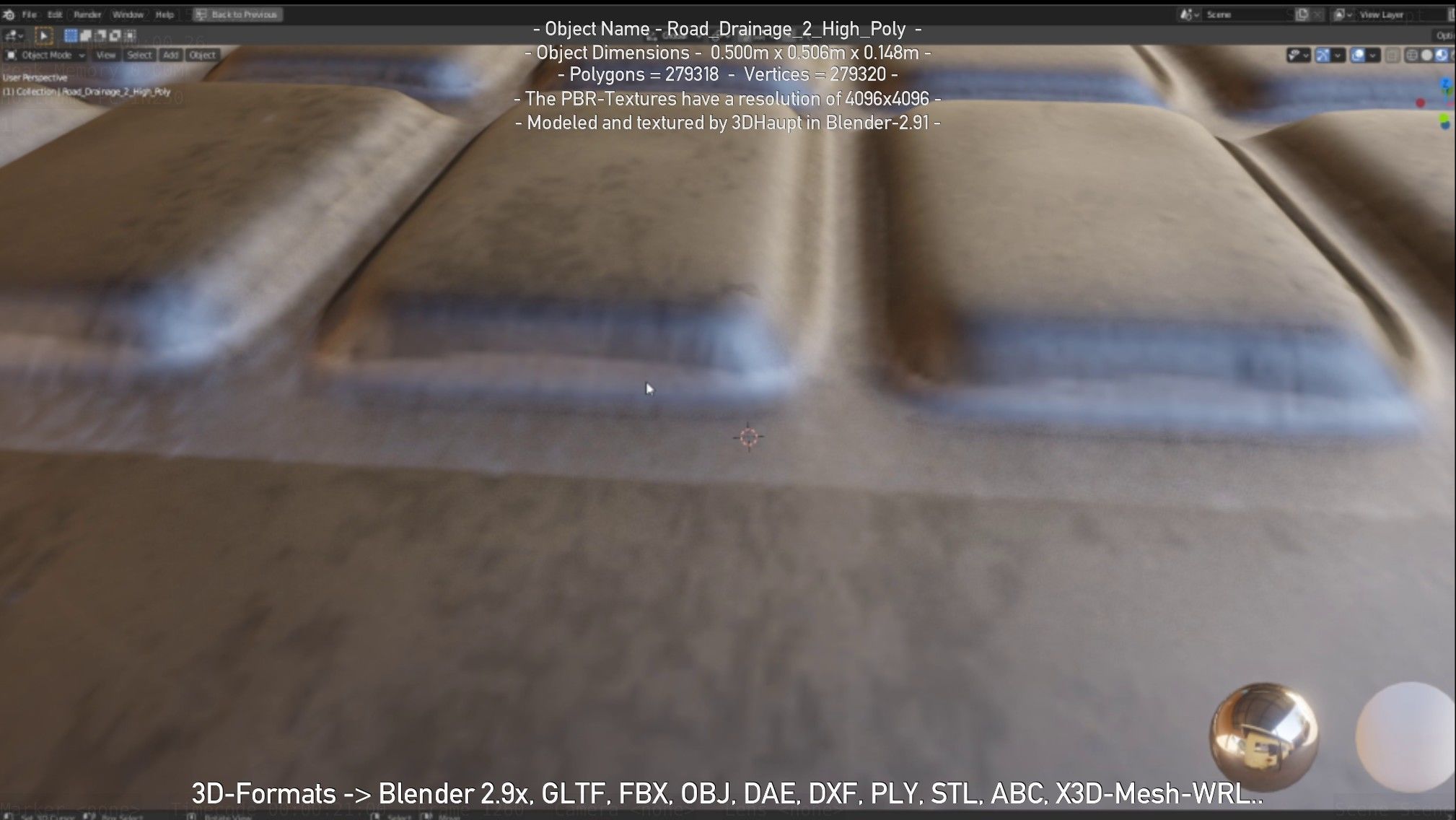 Road Drainage 2 High Poly Version 3D model_83