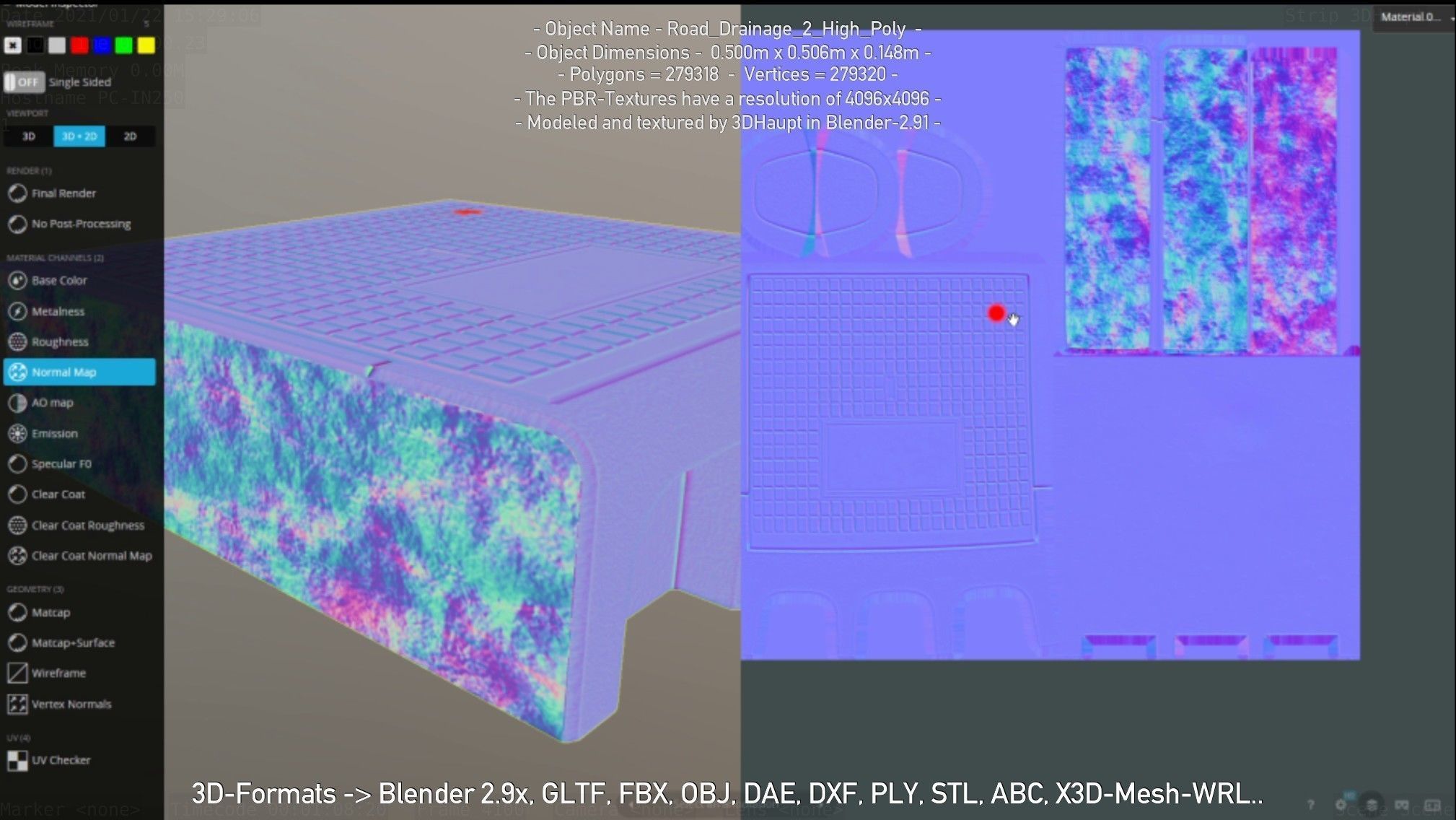 Road Drainage 2 High Poly Version 3D model_59