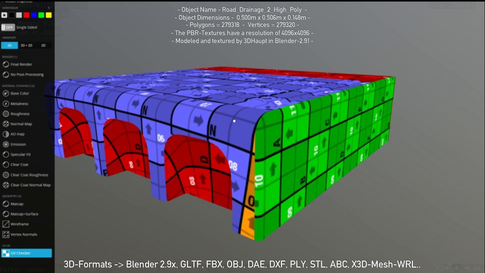 Road Drainage 2 High Poly Version 3D model_144