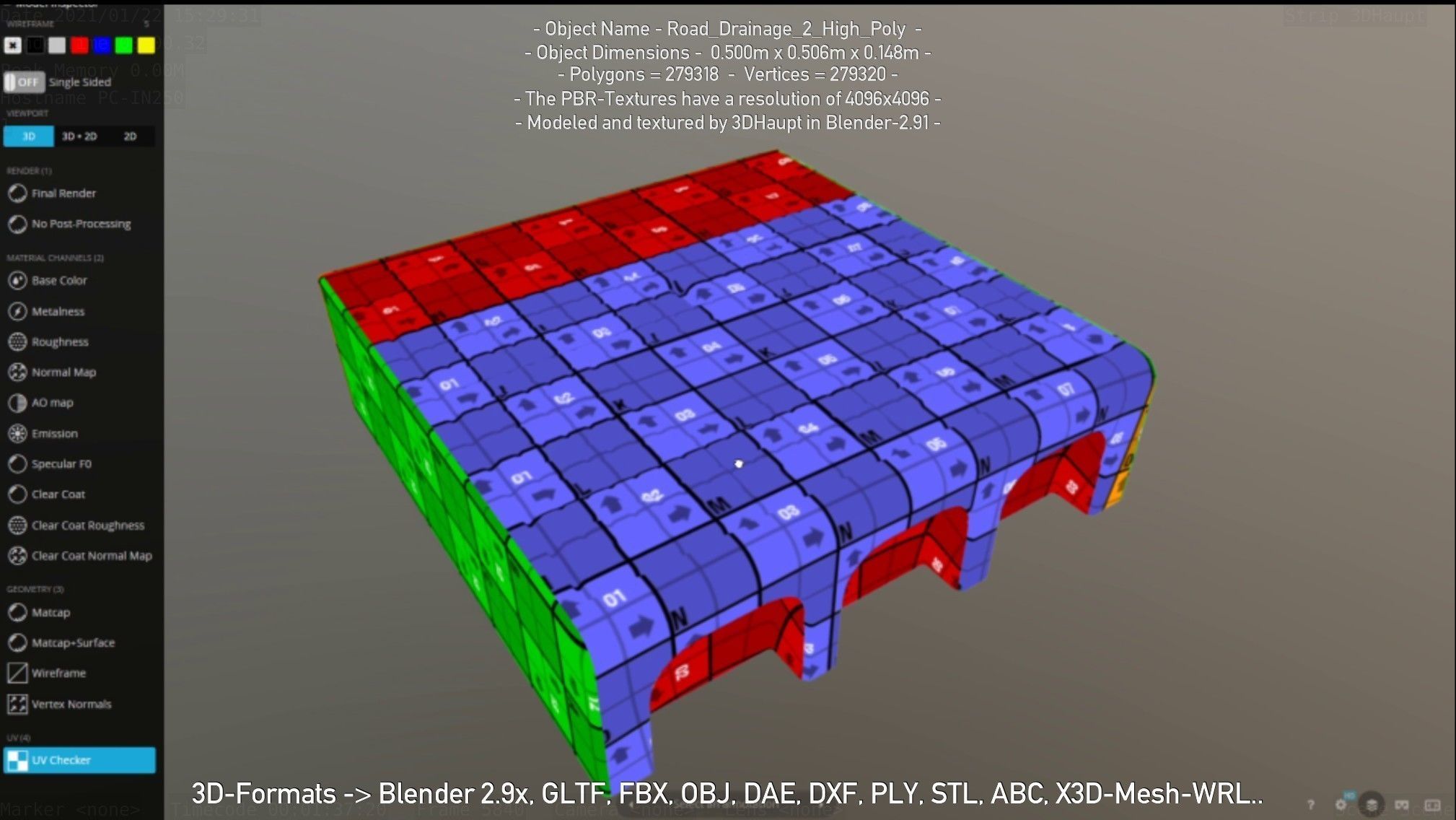 Road Drainage 2 High Poly Version 3D model_76
