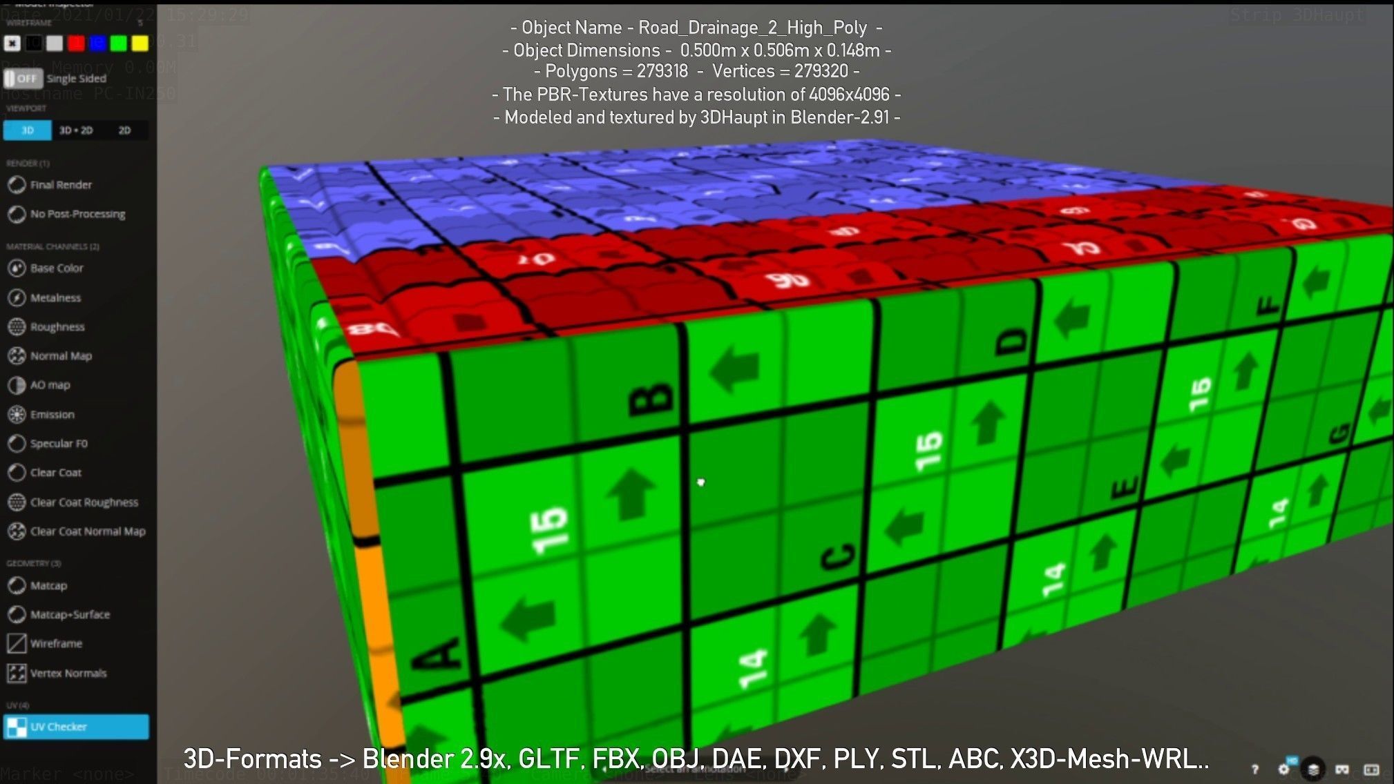 Road Drainage 2 High Poly Version 3D model_75
