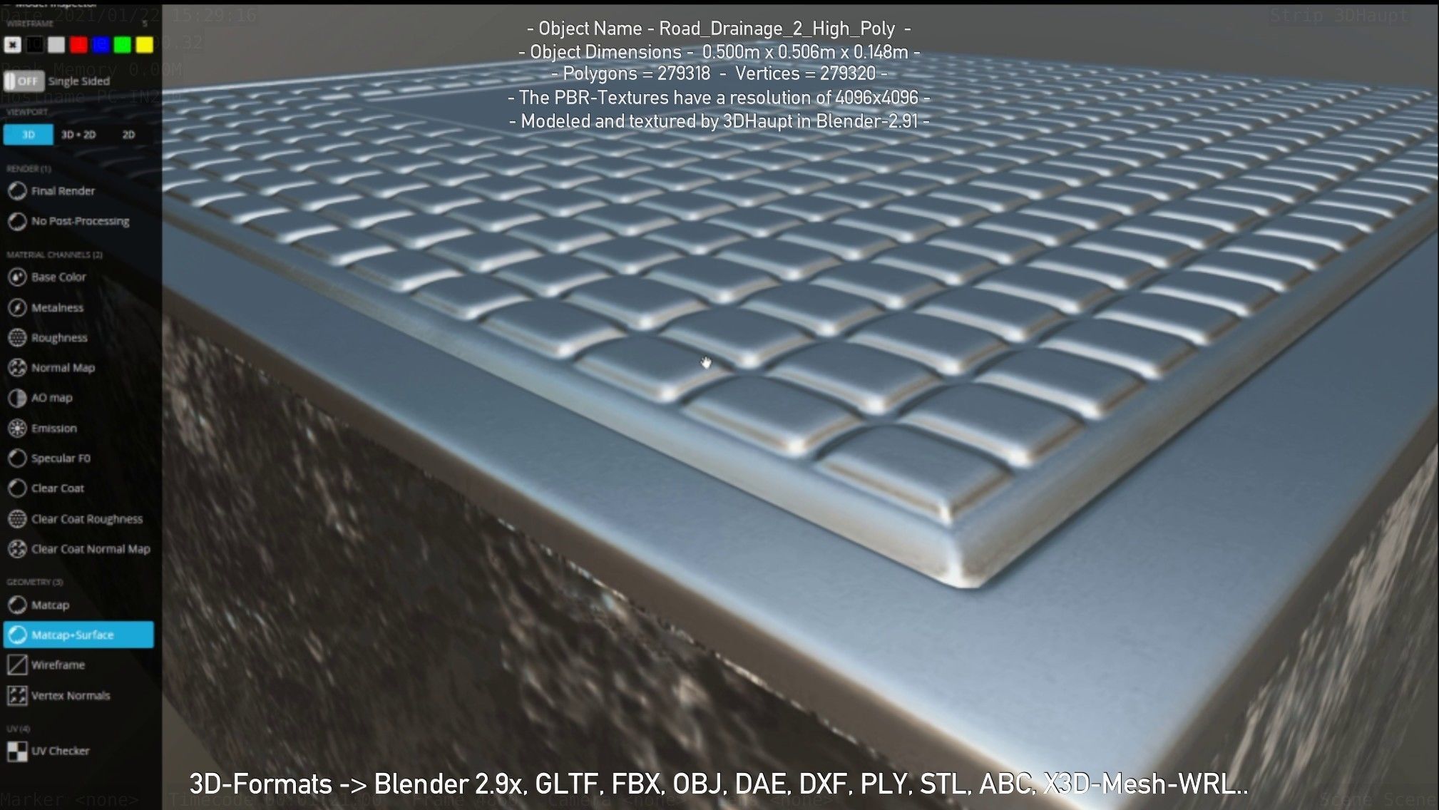 Road Drainage 2 High Poly Version 3D model_139