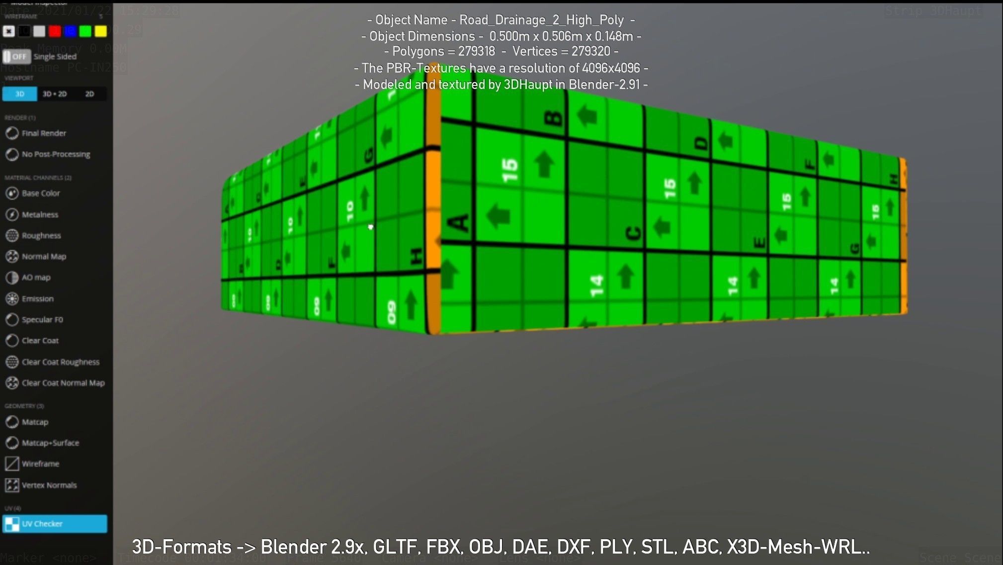 Road Drainage 2 High Poly Version 3D model_74