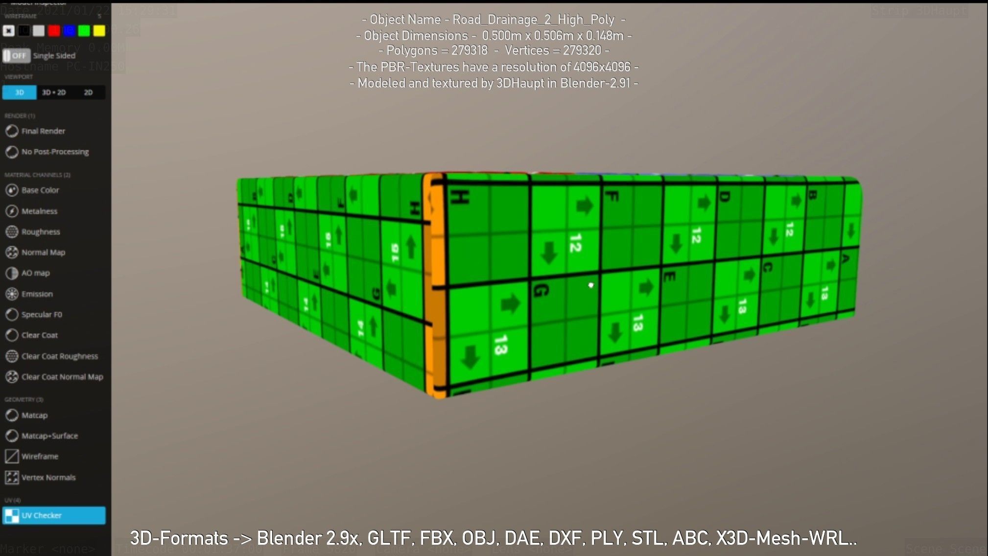 Road Drainage 2 High Poly Version 3D model_108