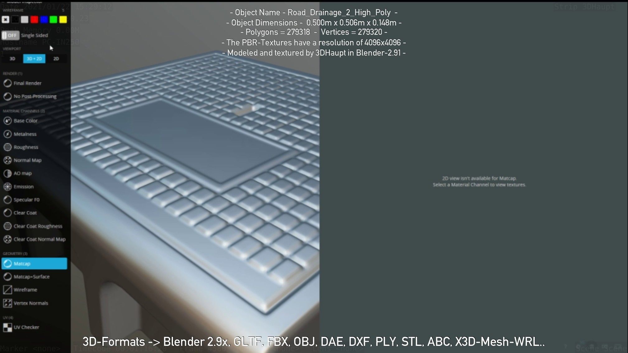 Road Drainage 2 High Poly Version 3D model_98