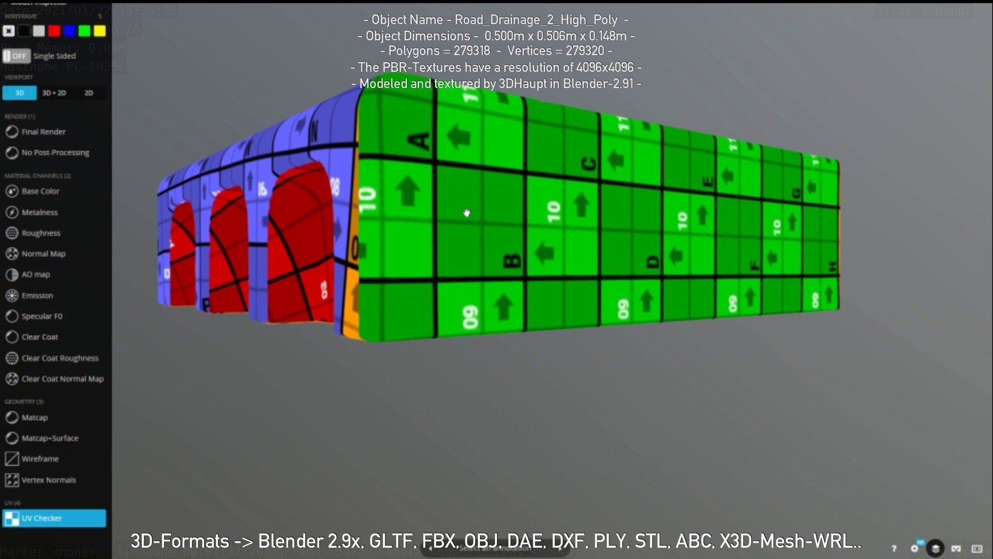 Road Drainage 2 High Poly Version 3D model_73