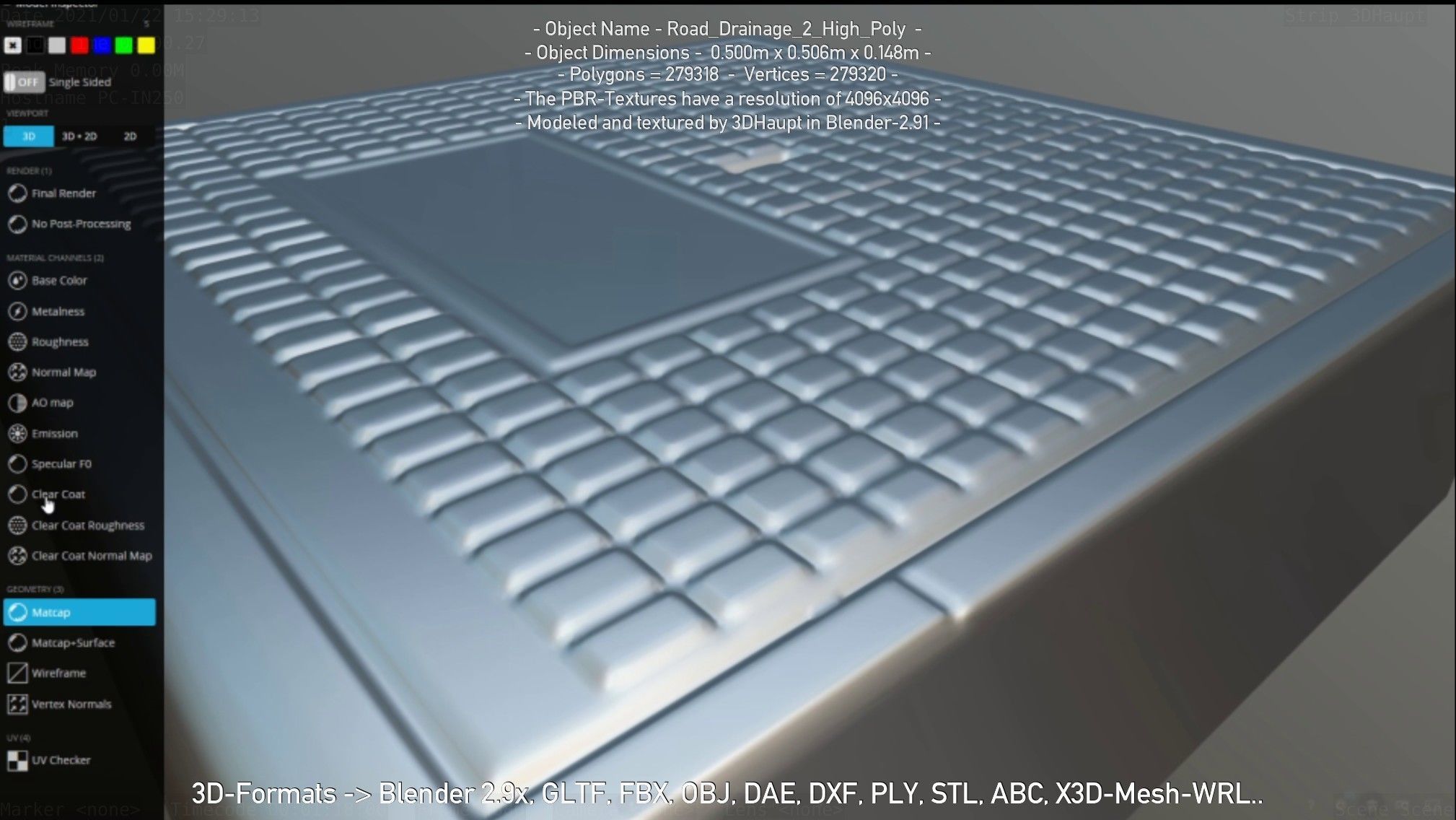 Road Drainage 2 High Poly Version 3D model_138