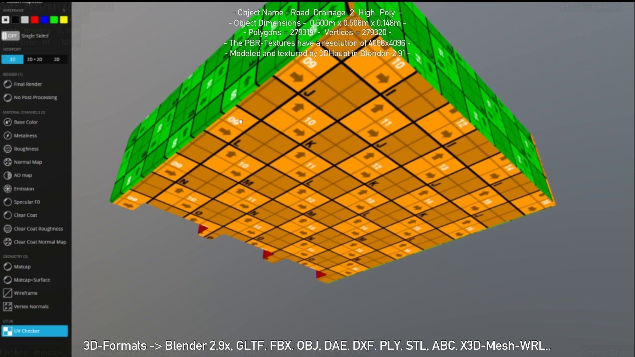 Road Drainage 2 High Poly Version 3D model_105