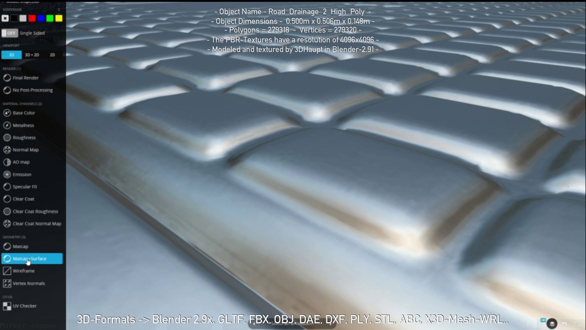 Road Drainage 2 High Poly Version 3D model_69