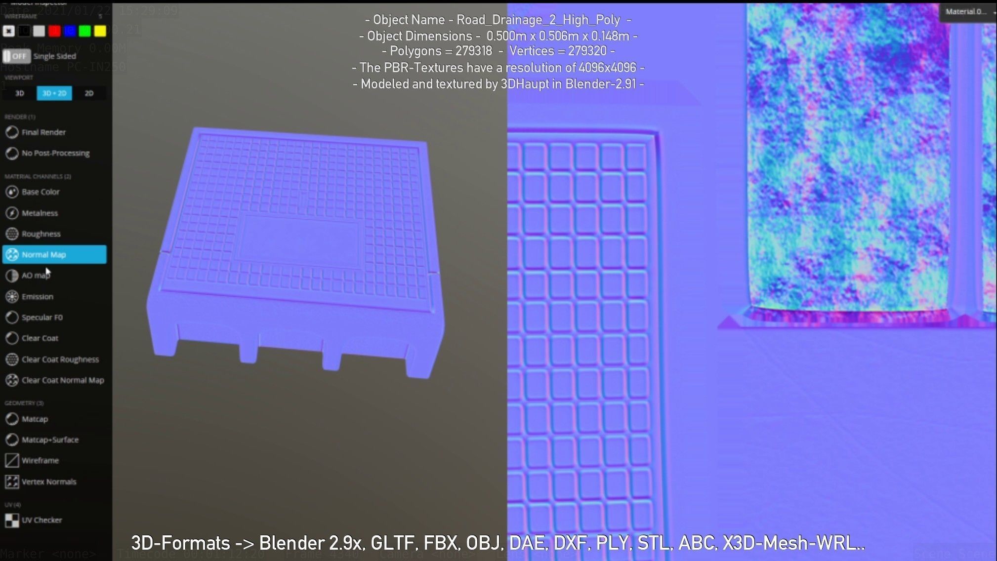 Road Drainage 2 High Poly Version 3D model_96