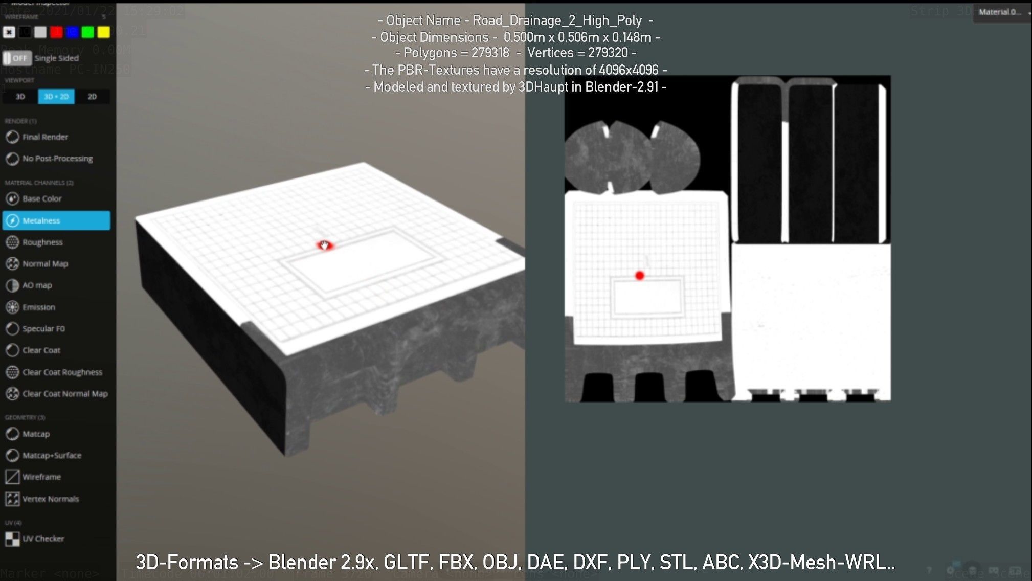 Road Drainage 2 High Poly Version 3D model_91