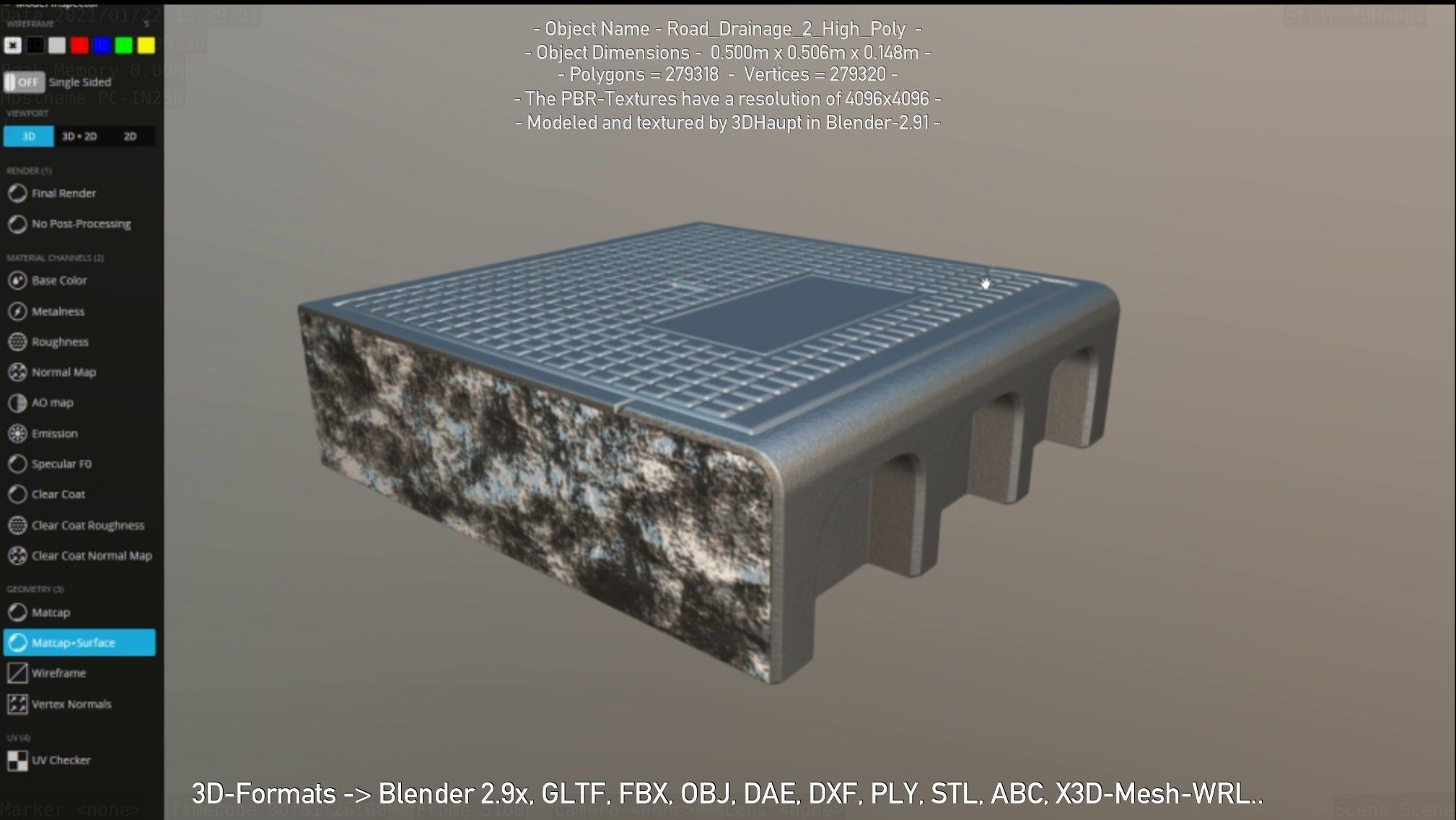 Road Drainage 2 High Poly Version 3D model_70