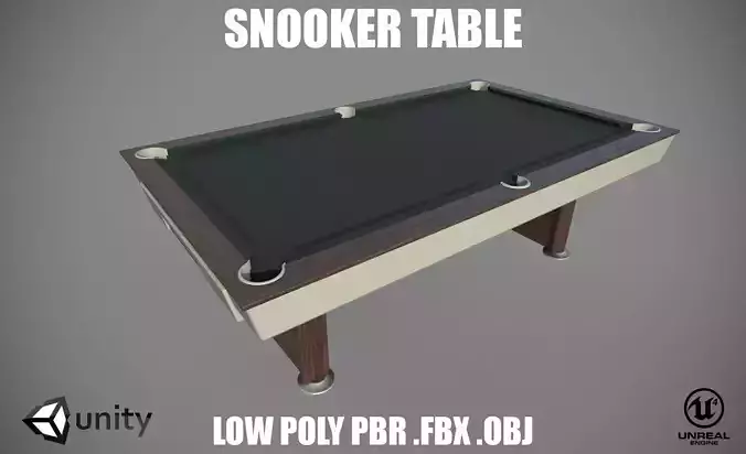 Snooker Table Low poly retro Low-poly 3D model