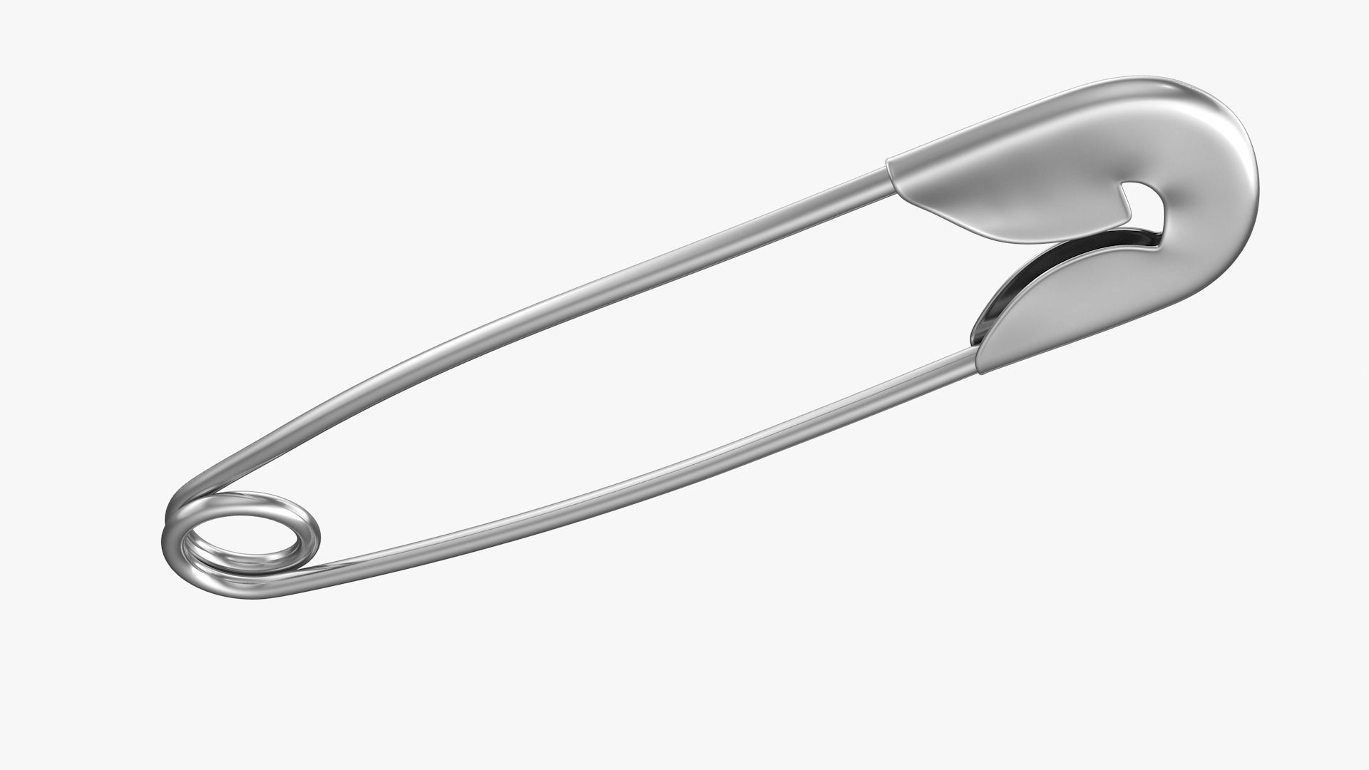 Safety Pin Low-poly 3D model_6
