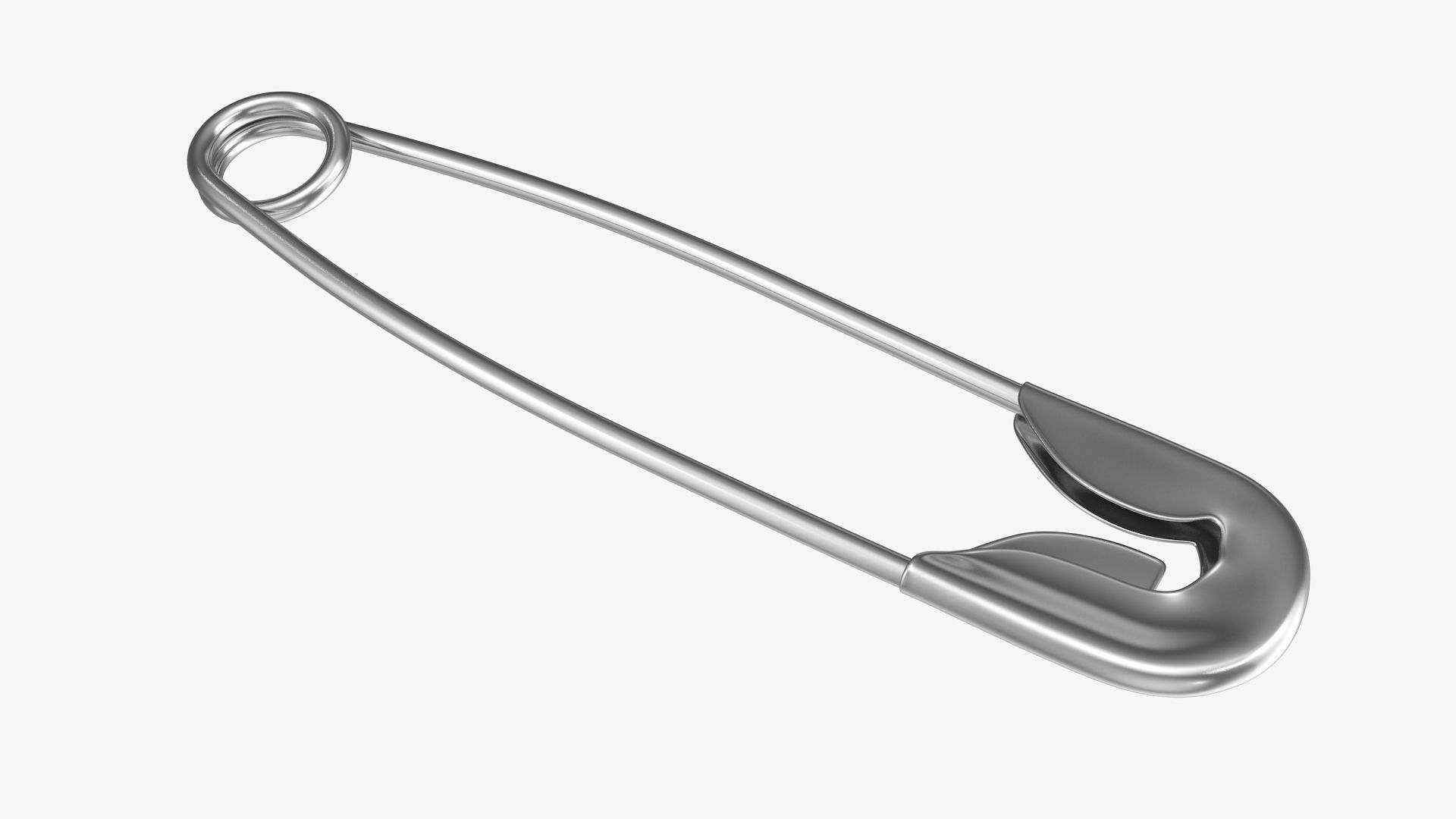 Safety Pin Low-poly 3D model_4