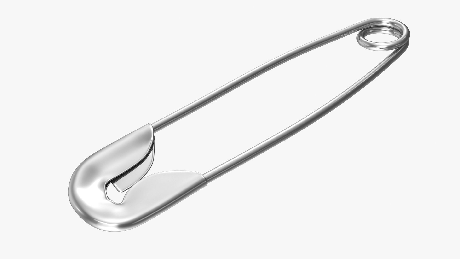 Safety Pin Low-poly 3D model_3