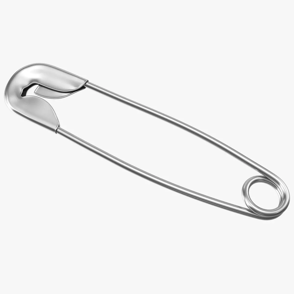 Safety Pin Low-poly 3D model_0