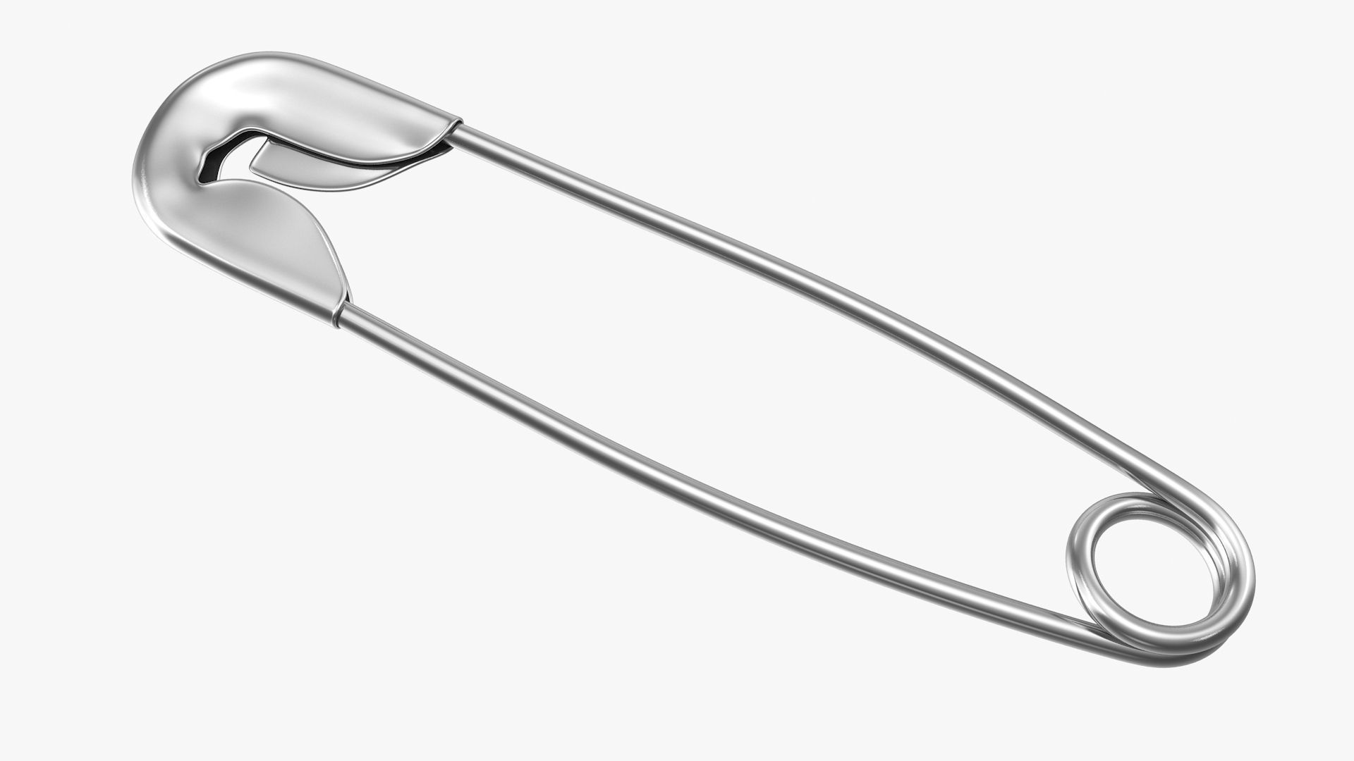 Safety Pin Low-poly 3D model_1