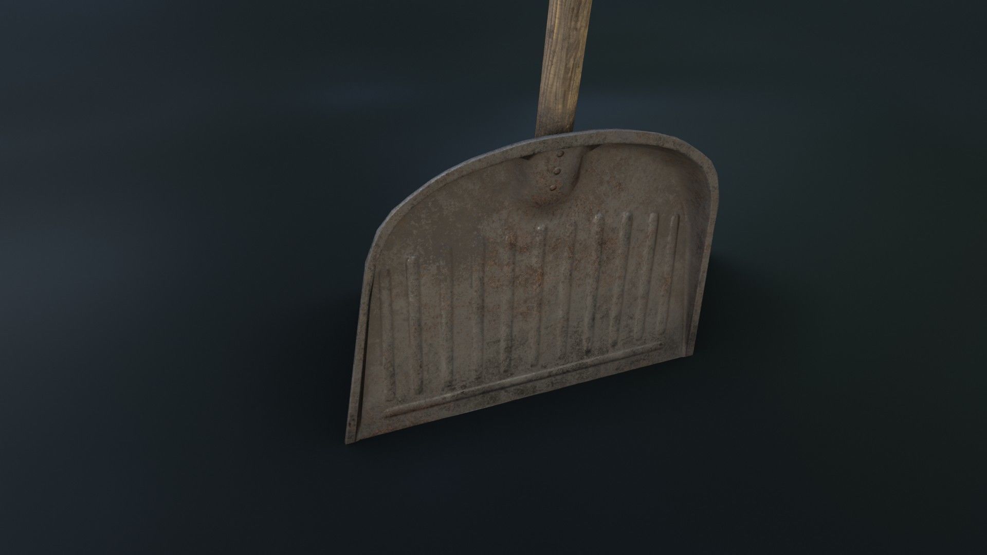 Old Dirty Dustpan Low-poly 3D model_33