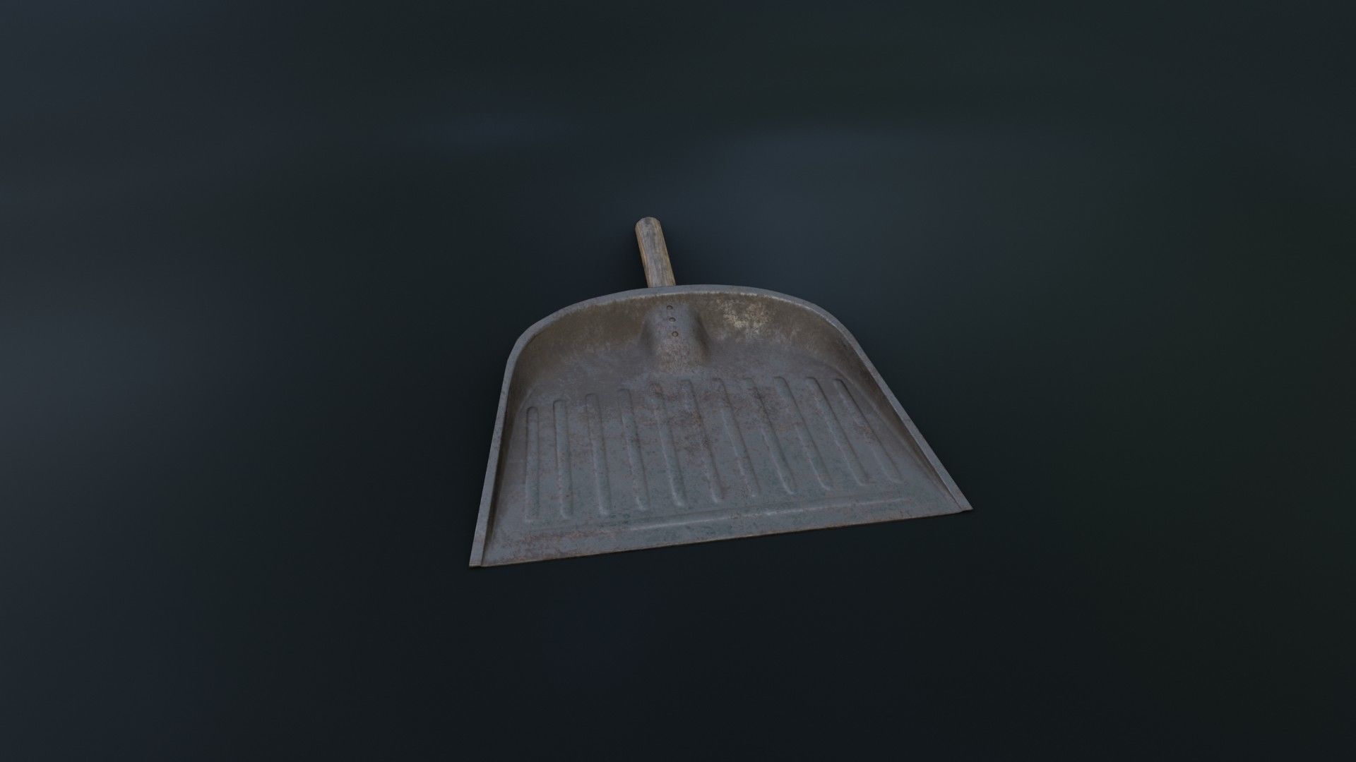 Old Dirty Dustpan Low-poly 3D model_1