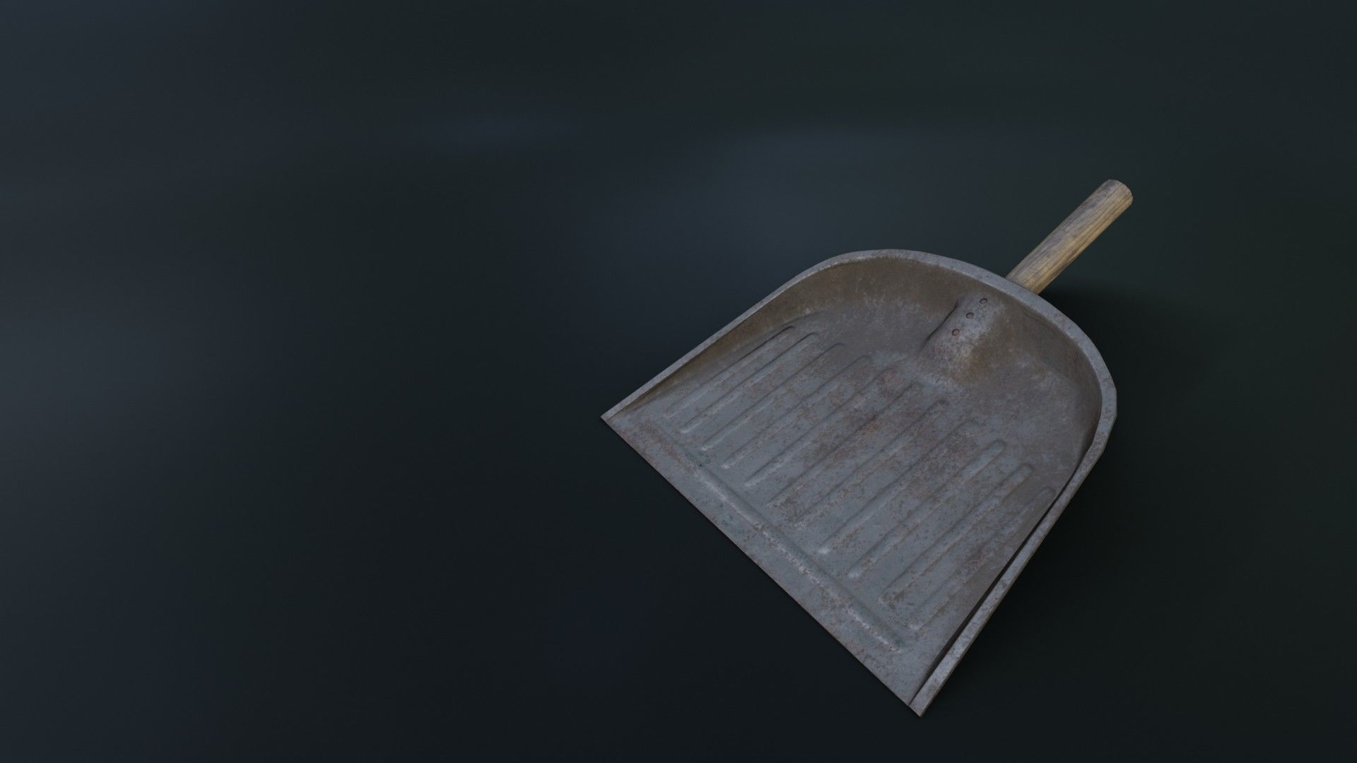 Old Dirty Dustpan Low-poly 3D model_7