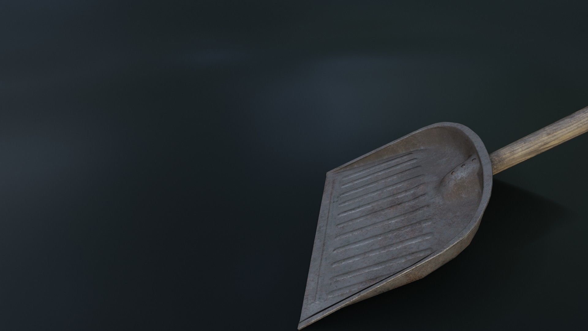 Old Dirty Dustpan Low-poly 3D model_11