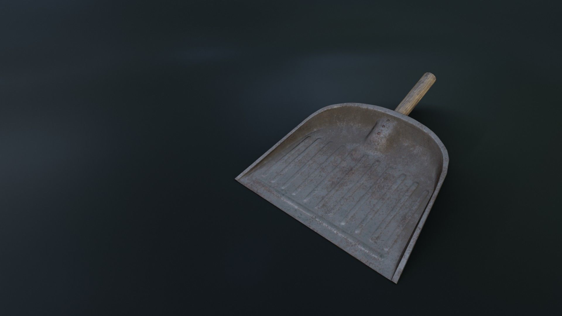 Old Dirty Dustpan Low-poly 3D model_6