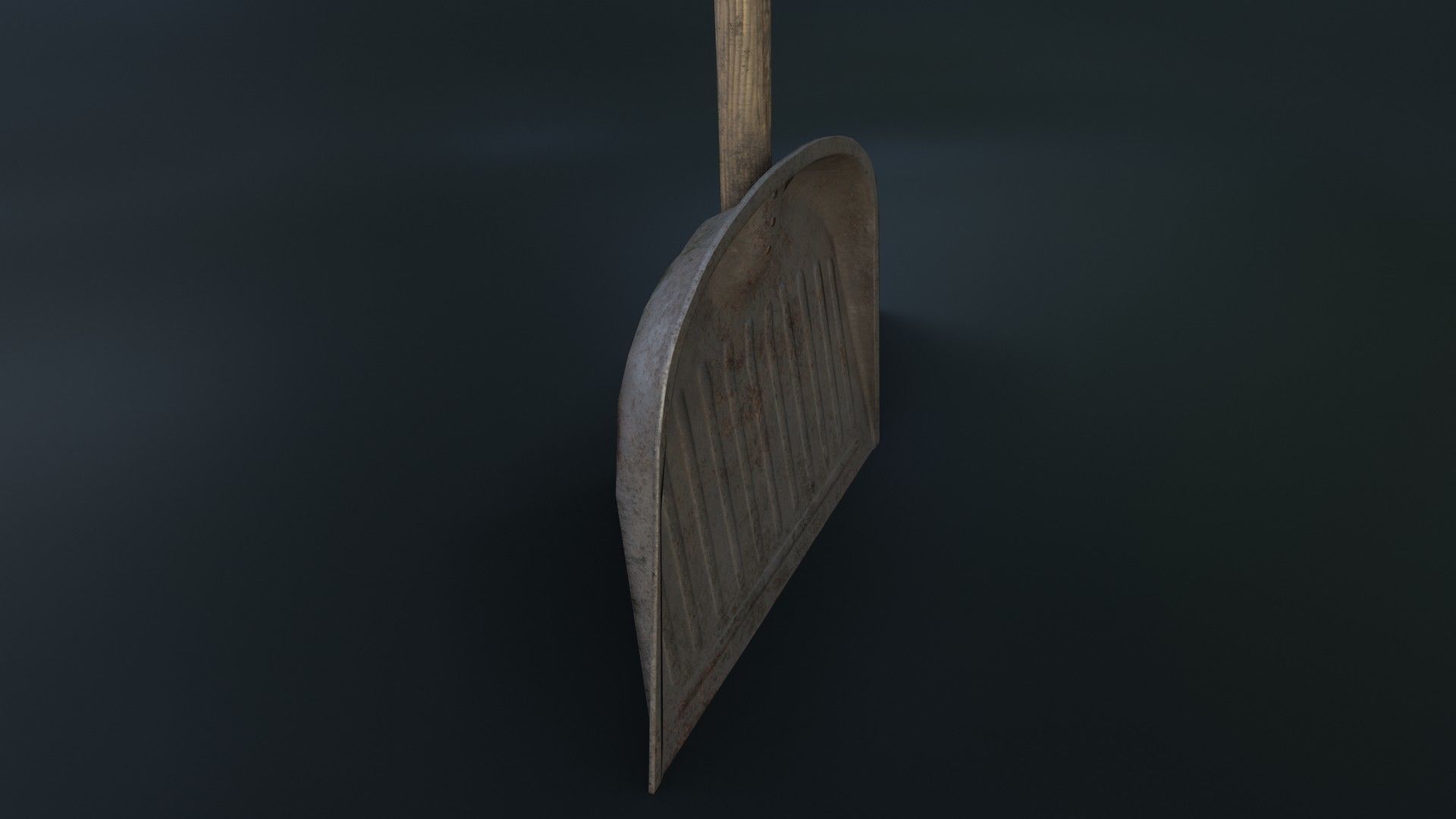 Old Dirty Dustpan Low-poly 3D model_29