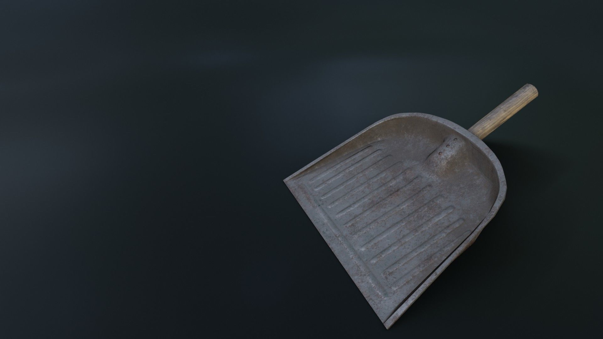 Old Dirty Dustpan Low-poly 3D model_8