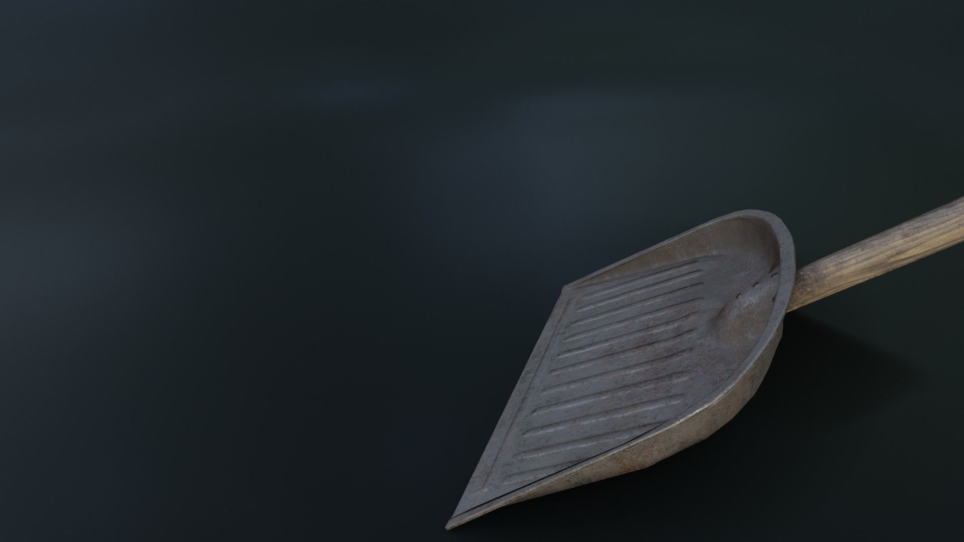 Old Dirty Dustpan Low-poly 3D model_12