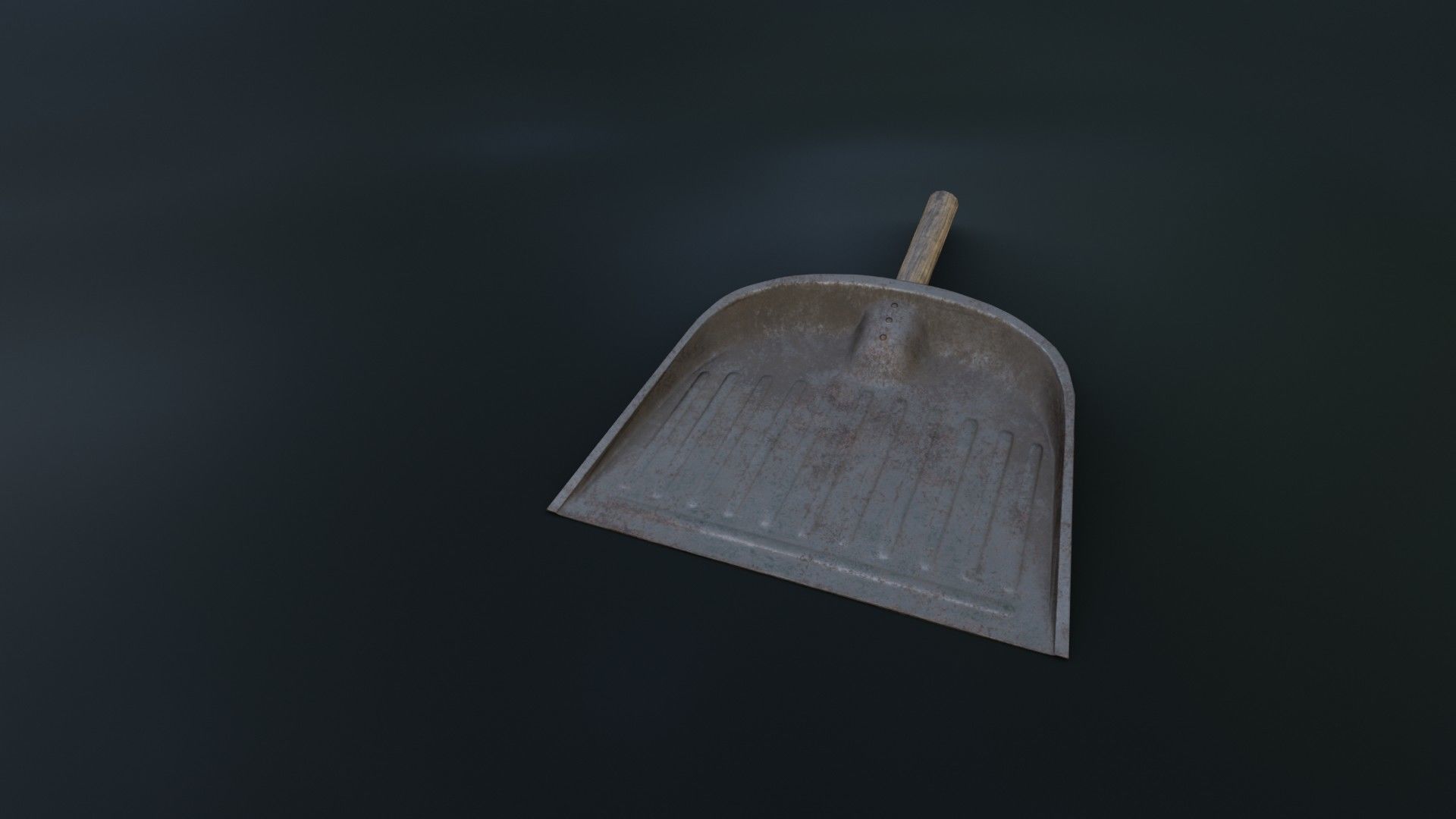 Old Dirty Dustpan Low-poly 3D model_4