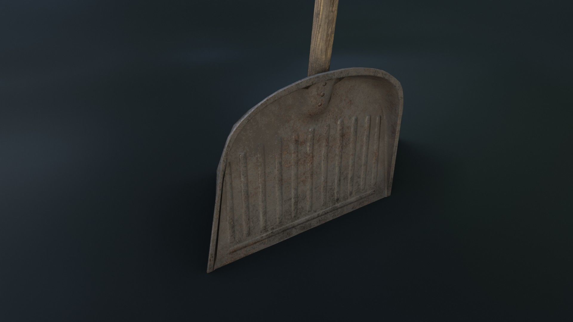 Old Dirty Dustpan Low-poly 3D model_32