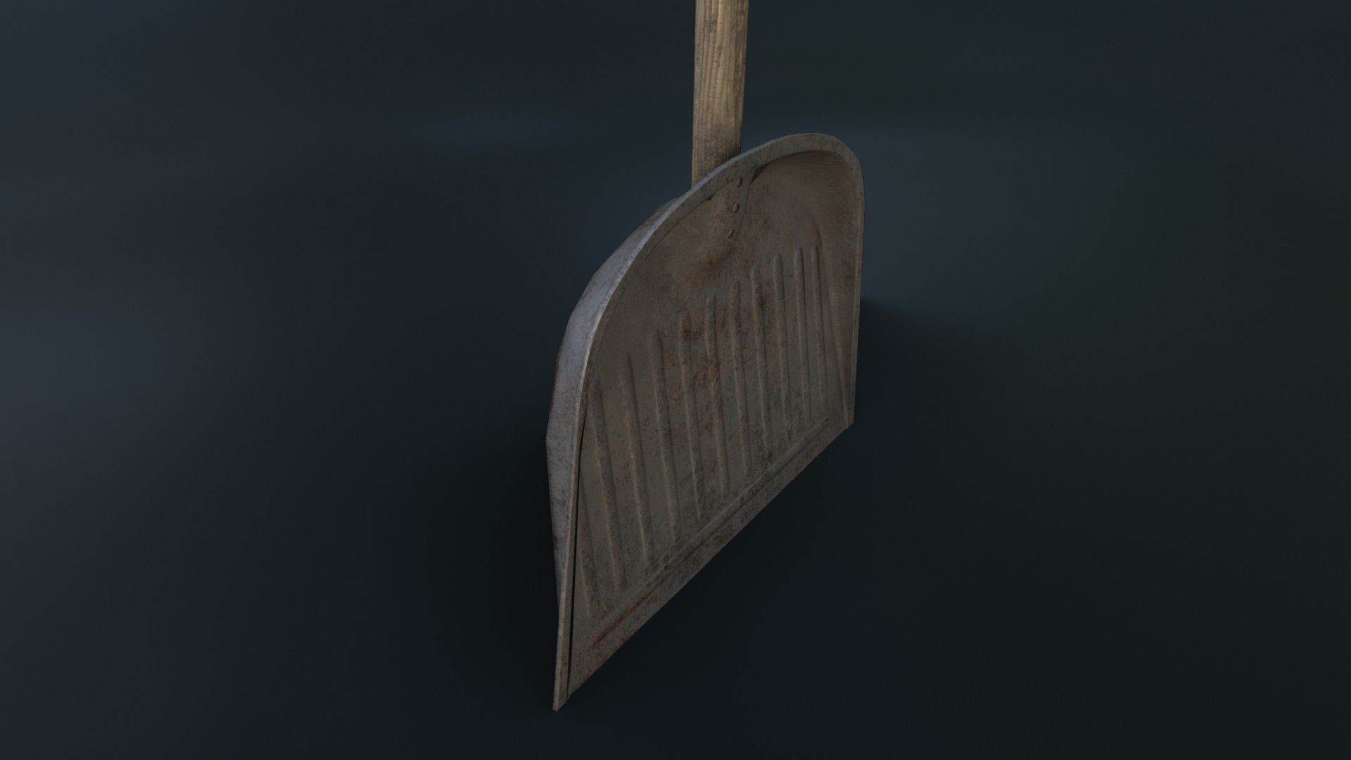 Old Dirty Dustpan Low-poly 3D model_30