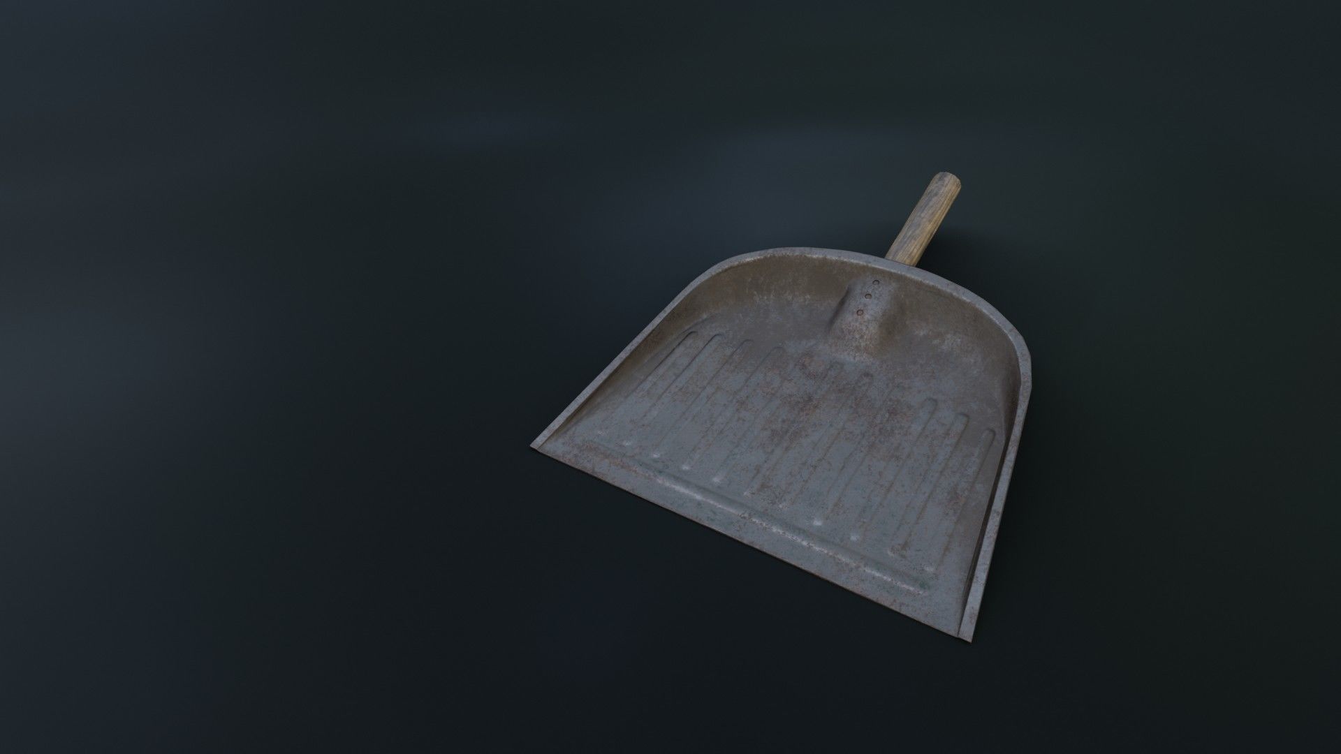 Old Dirty Dustpan Low-poly 3D model_5