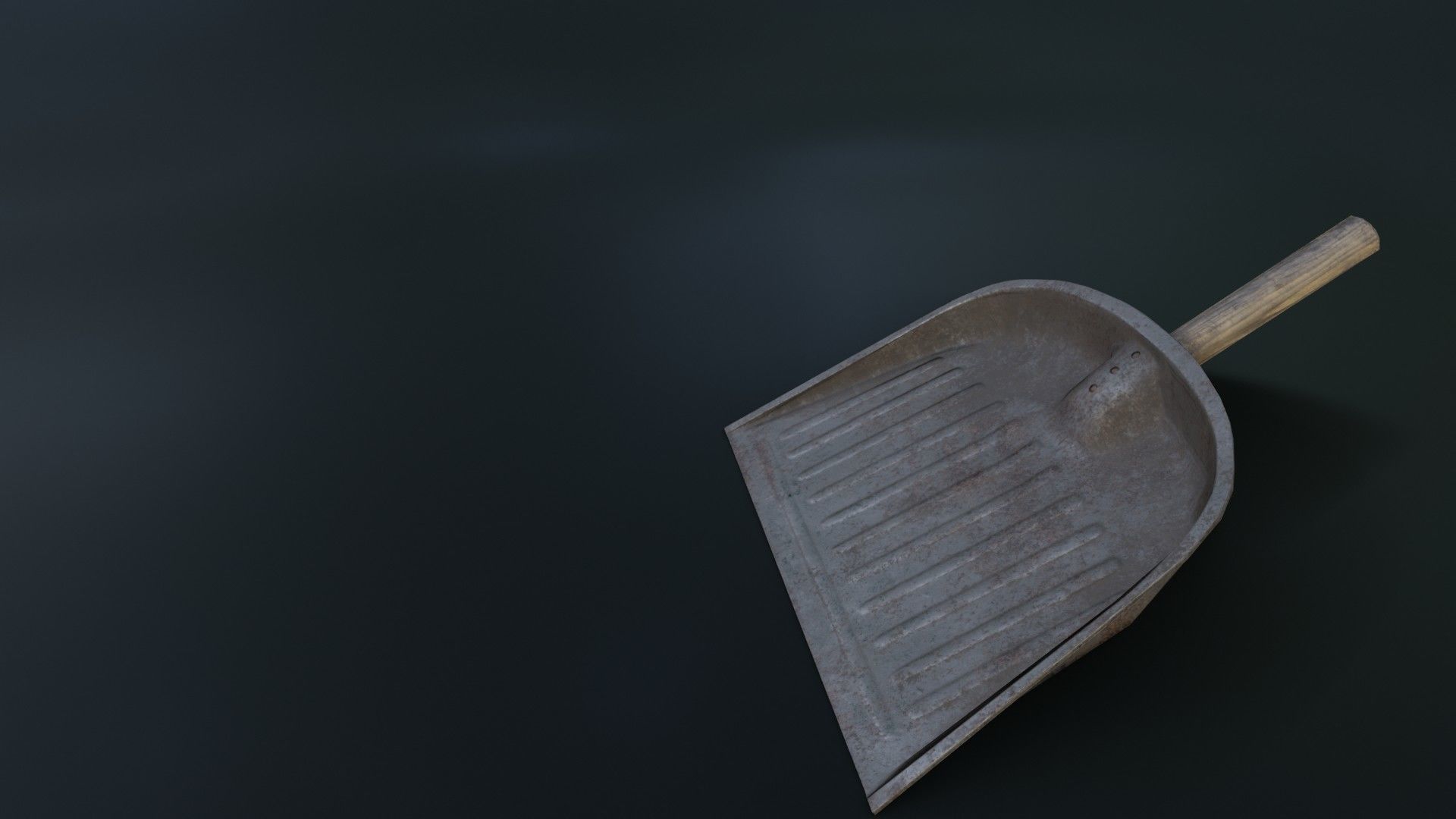Old Dirty Dustpan Low-poly 3D model_9