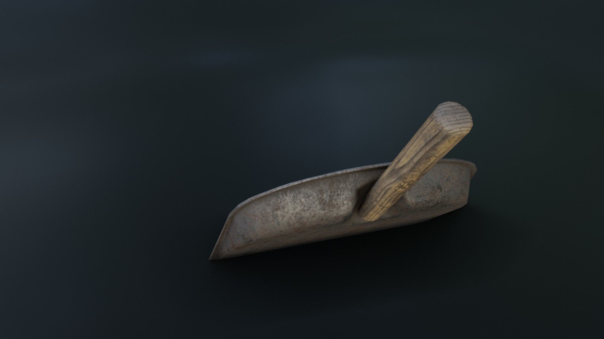 Old Dirty Dustpan Low-poly 3D model_17