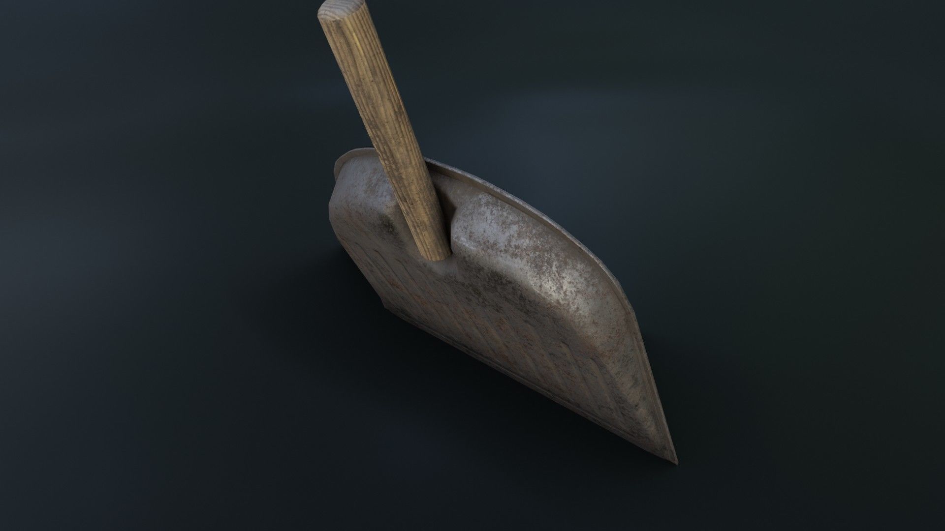 Old Dirty Dustpan Low-poly 3D model_22