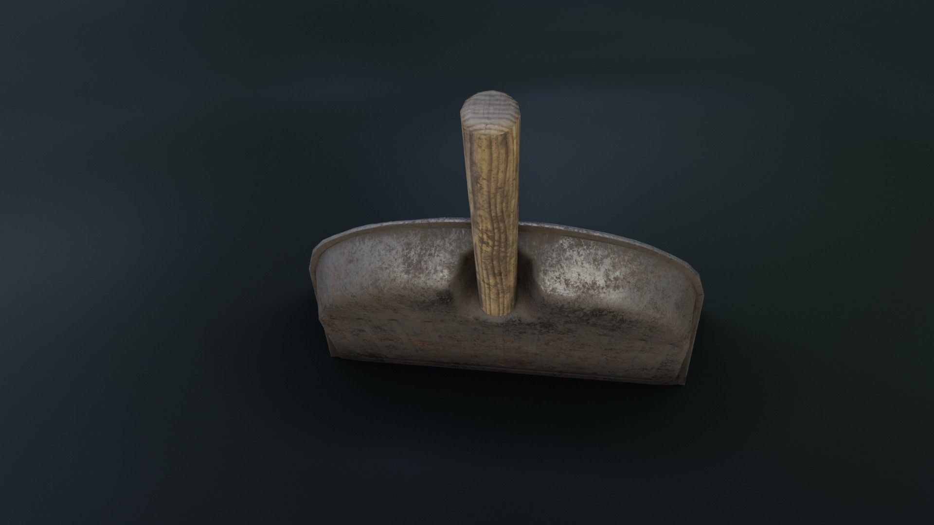 Old Dirty Dustpan Low-poly 3D model_19