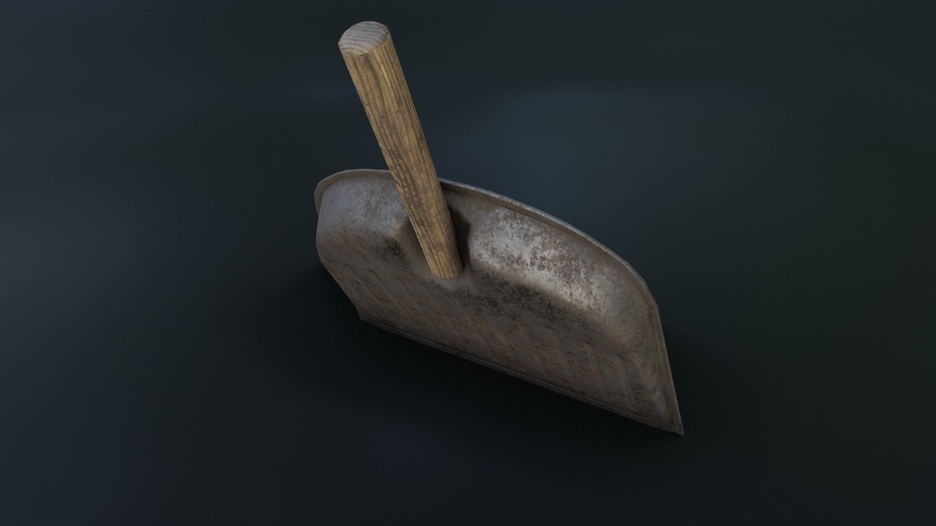 Old Dirty Dustpan Low-poly 3D model_21