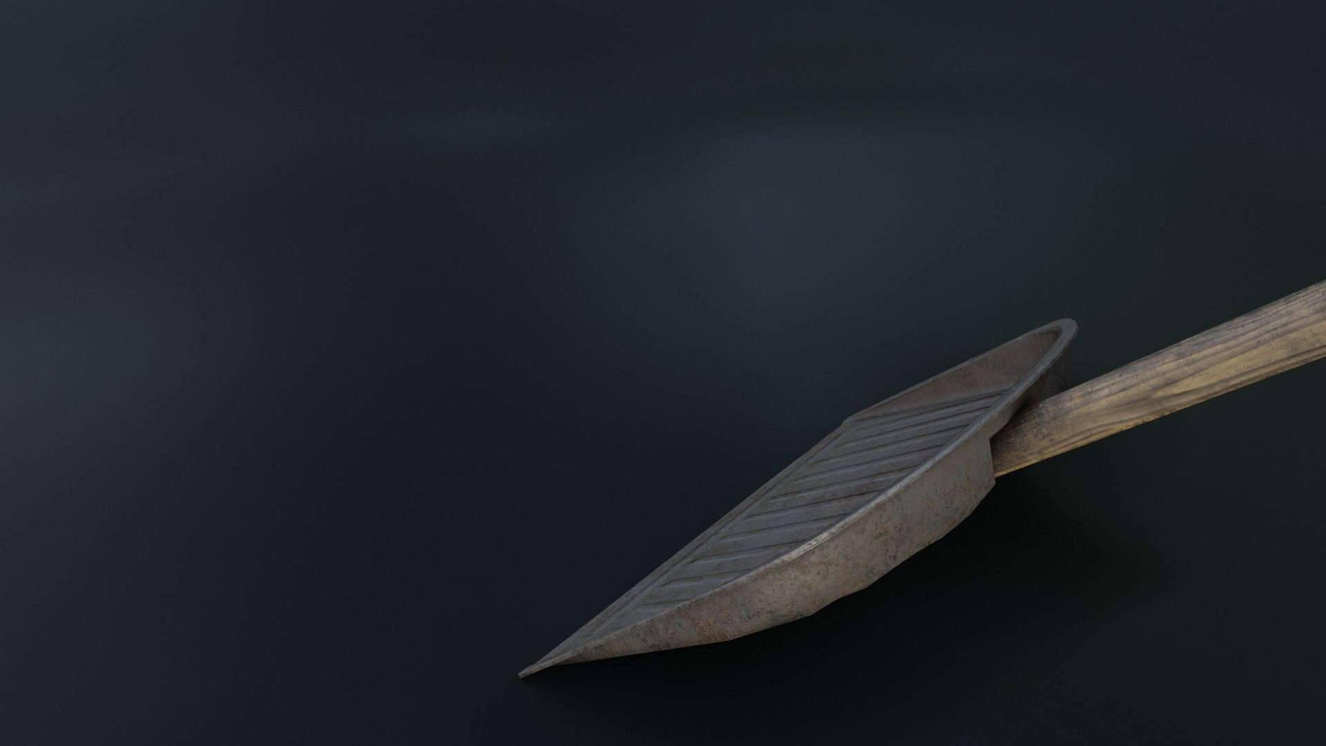 Old Dirty Dustpan Low-poly 3D model_14